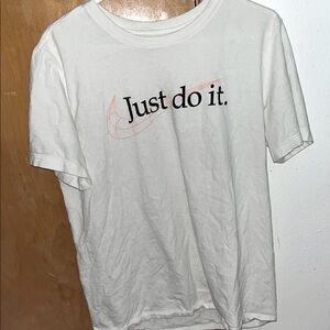 White T-Shirt with Slogan